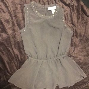 Studded Peplum Blouse